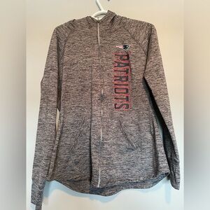 NFL New England Patriots Women's Gray Team Apparel Lightweight Hoodie/Jacket